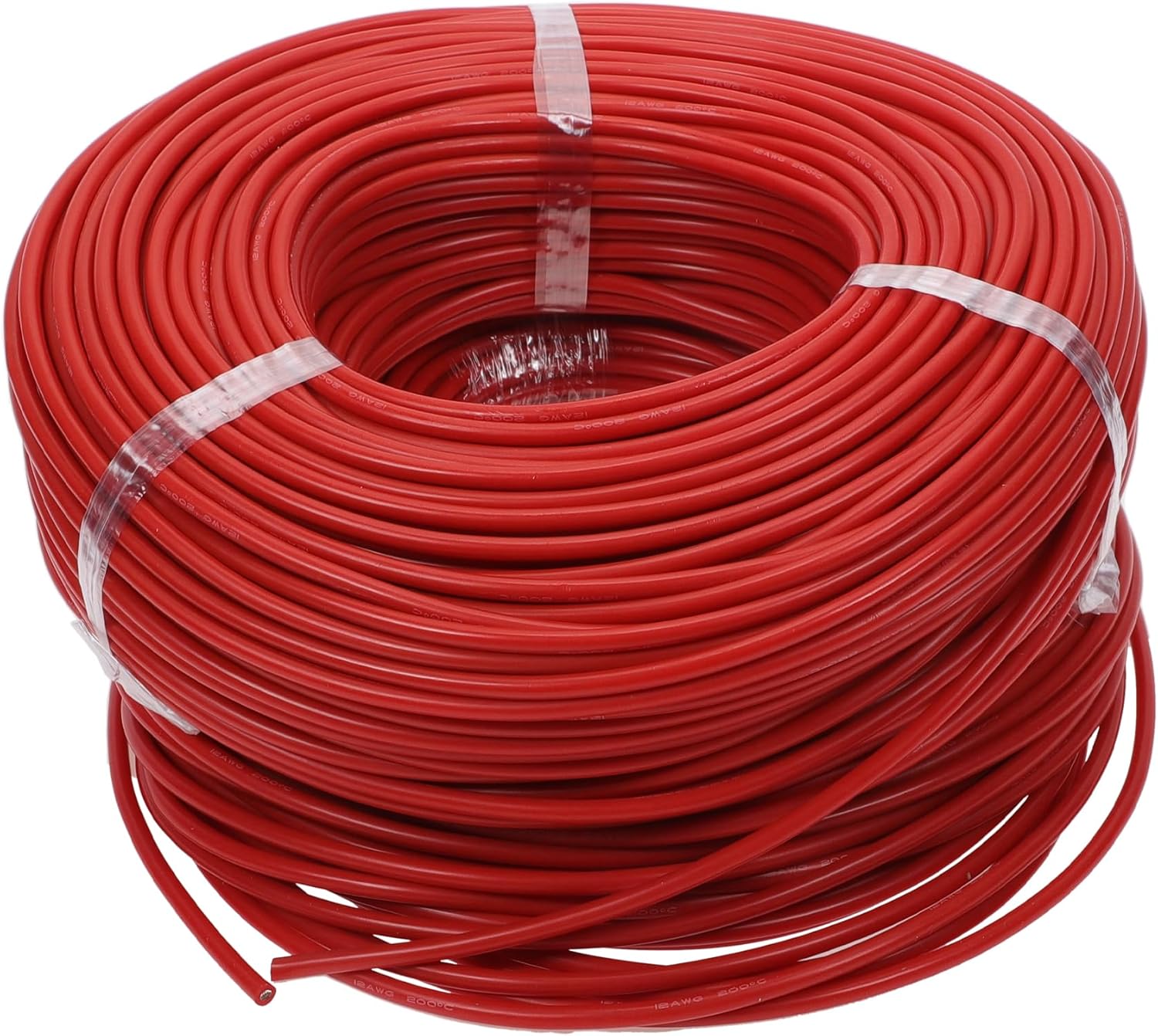 1 Pcs 12AWG Universal Ground Wire Car Radio, Automotive, Car Speakers Power Wire Fully Insulated& Soft Touch Jacket TC Red 499FT
