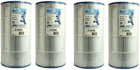 Unicel C-8409 90 Square Foot Media Replacement Pool Filter Cartridge with 174 Pleats, Compatible with Hayward Pool Products, Sta-Rite, and Waterway (4 Pack)