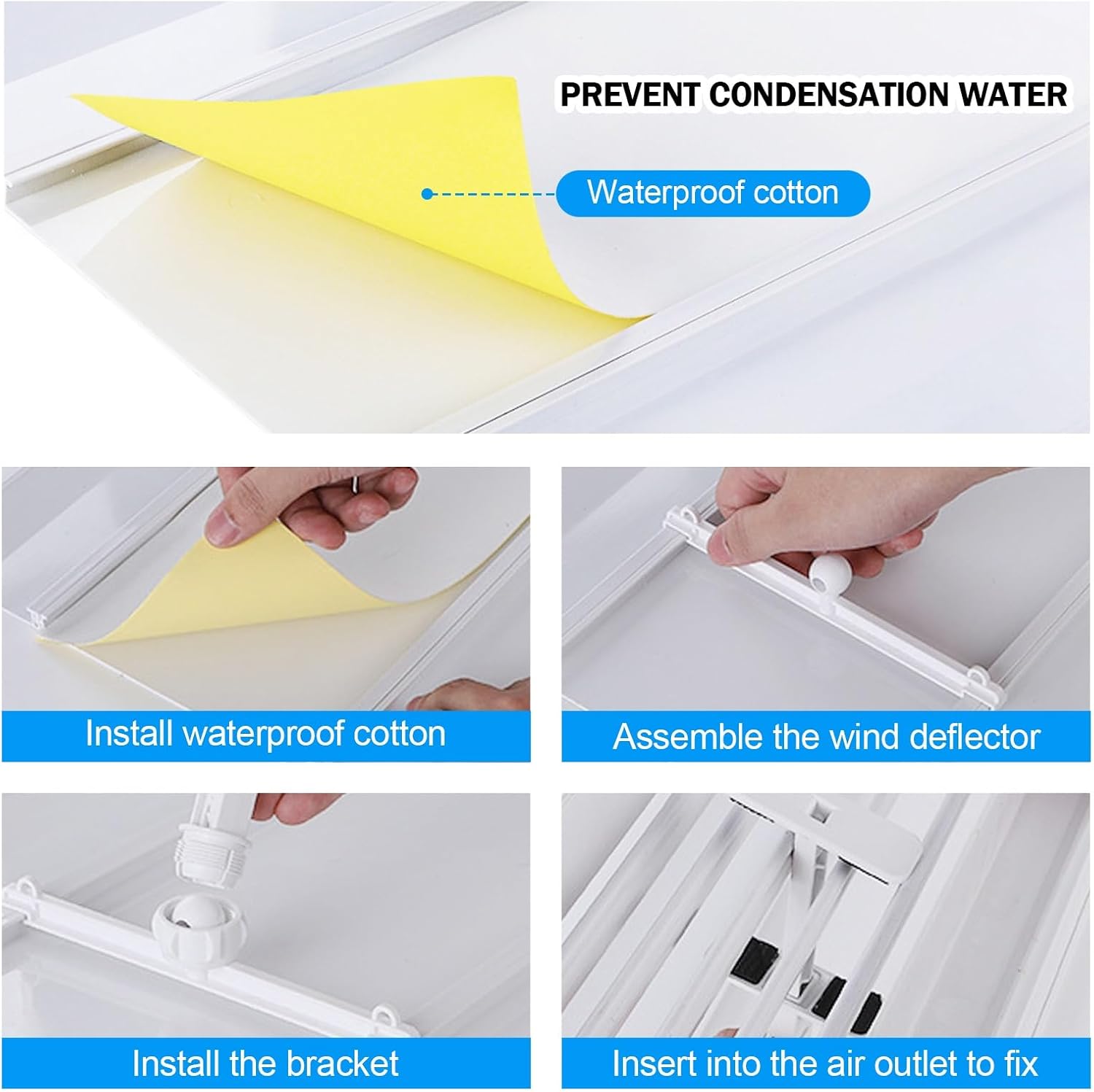 Central Air Conditioning Vent Deflector - Adjustable Air Conditioner Redirector for Wall Units, Enhances Cooling & Heating Circulation, Home Vent Control Accessory