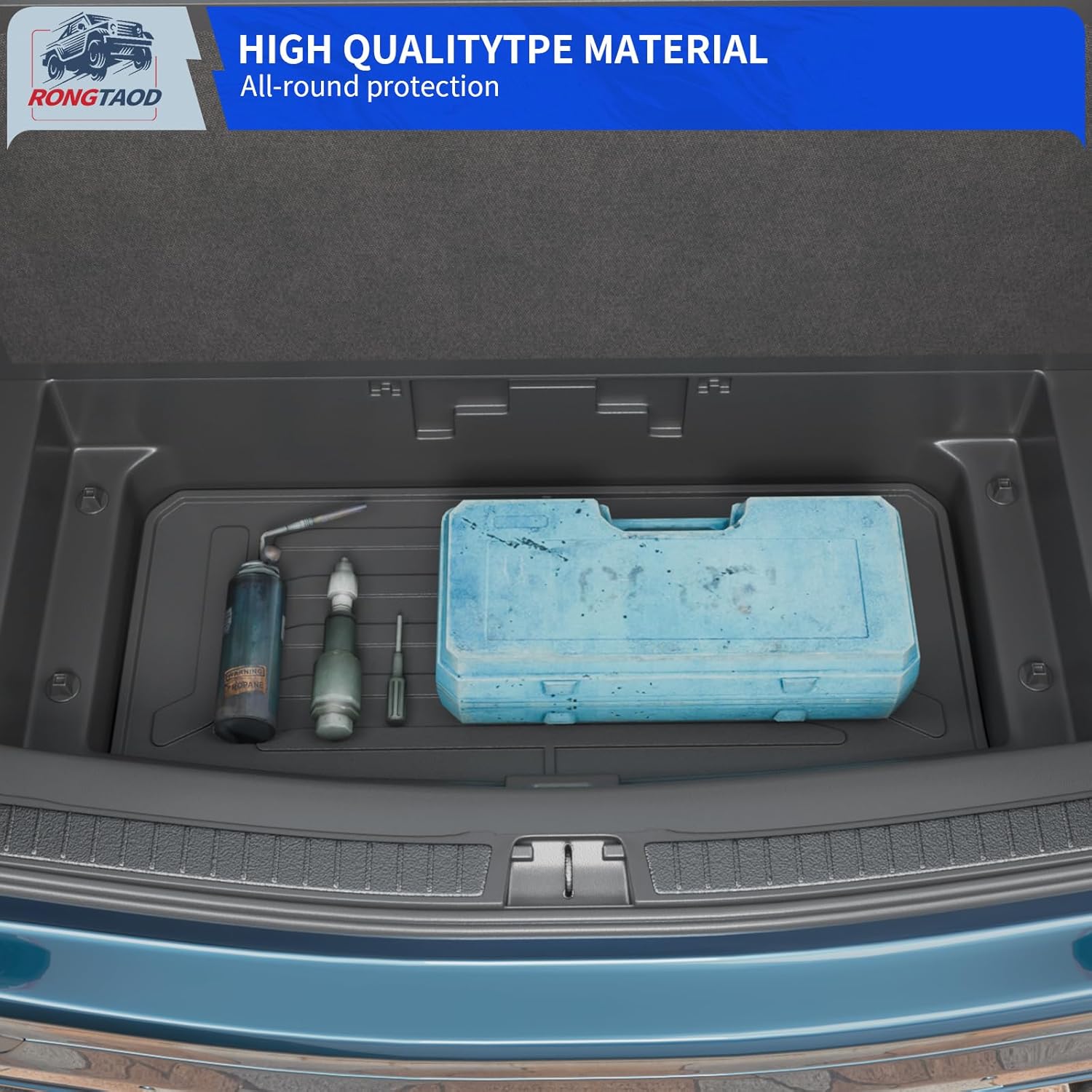 Rongtaod Floor Mats Compatible with 2024 2025 2026 Chevrolet Traverse 8 Seats (NOT for Limited) Sub Trunk Mat Lower Cargo Mat Cargo Liner Back Seat Cover Chevy Traverse Accessories (Set of 10)