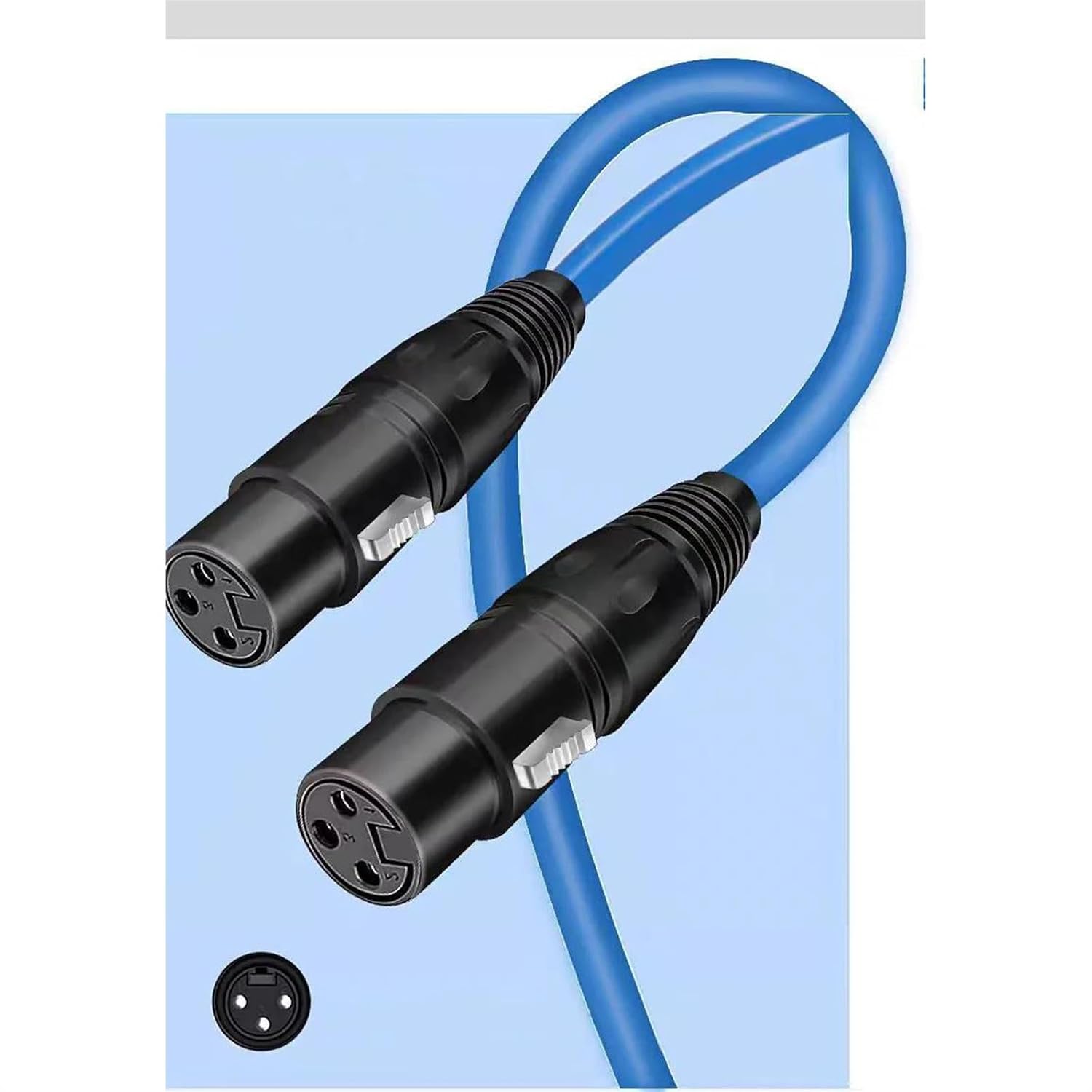 Pro Audio Cable Cable TS Jack 1/4 Inch To 2 XLR Female For Guitar Amplifier 6.35mm To Dual 3 Pin OFC Cable(5meter)