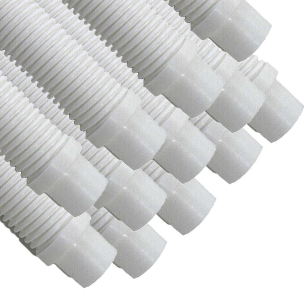Replacement for Puri Tech Pool Cleaner Vac Hose Kreepy Krauly, Barracuda White 1.5in x 4ft 12 pk Repair Parts