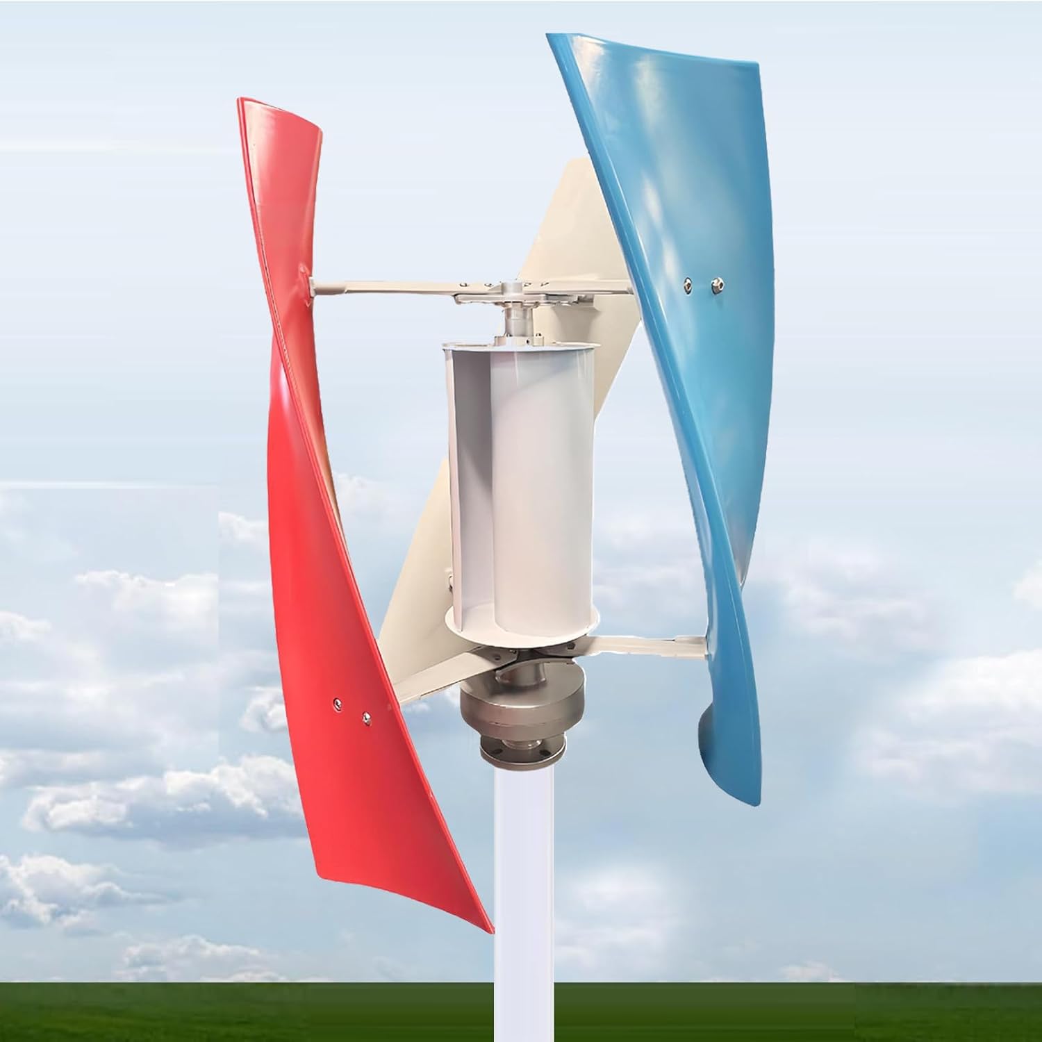 Complete Vertical Wind Turbine Kit with MPPT Controller,Portable 3-Blade Maglev Generator,360° Automatic Wind Direction Adaptation,for Home,Garden,Farm,Boat & Outdoor Lighting Multi-100W