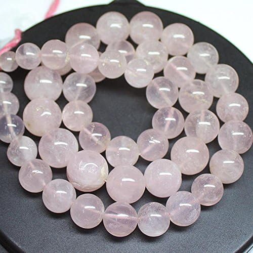 13 inch natural beads strand of 14mm smooth round rose quartz gemstone beads for DIY jewelry - necklace, bracelet, earring, ring.
