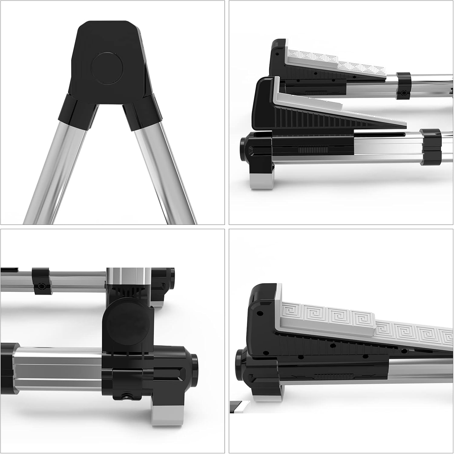 Foldable Aluminum Alloy A Frame Guitar Stand with 3.7V 1200mAh Lithium Battery, TF Card, for Acoustic and Electric Guitars