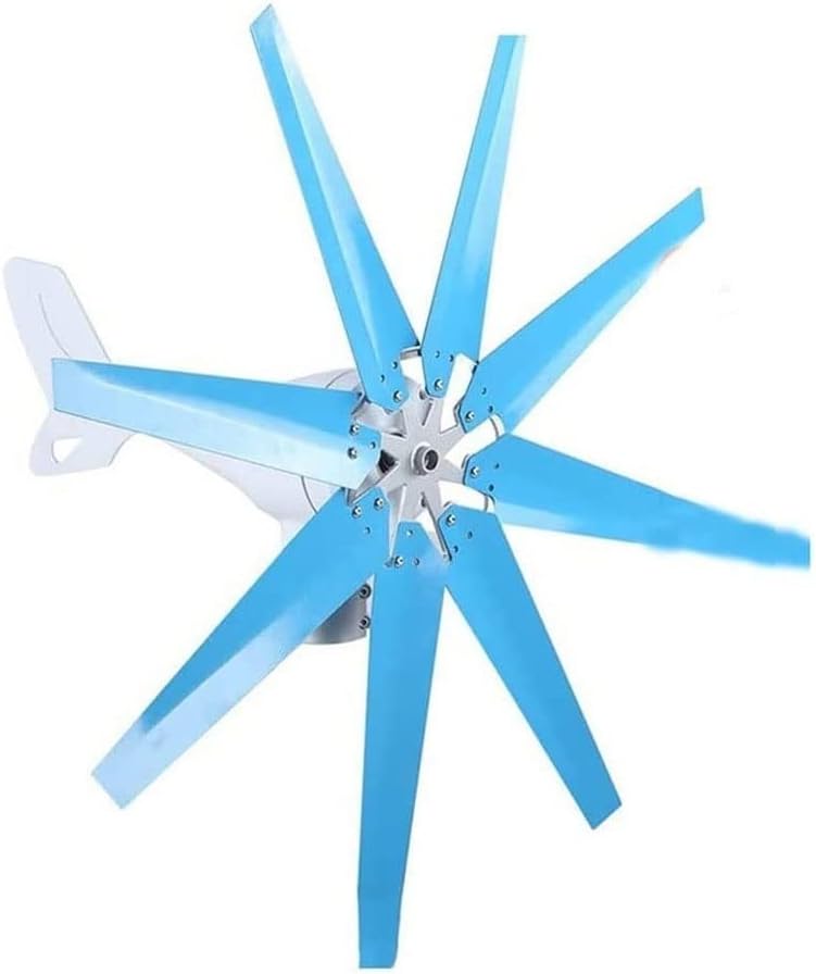 8 Blades Wind Turbine Generator, 12V/24V Free Energy Generator, Wind Generator Kit with Charge Controller, Windmill for Marine, Home Hybrid Solar Wind System
