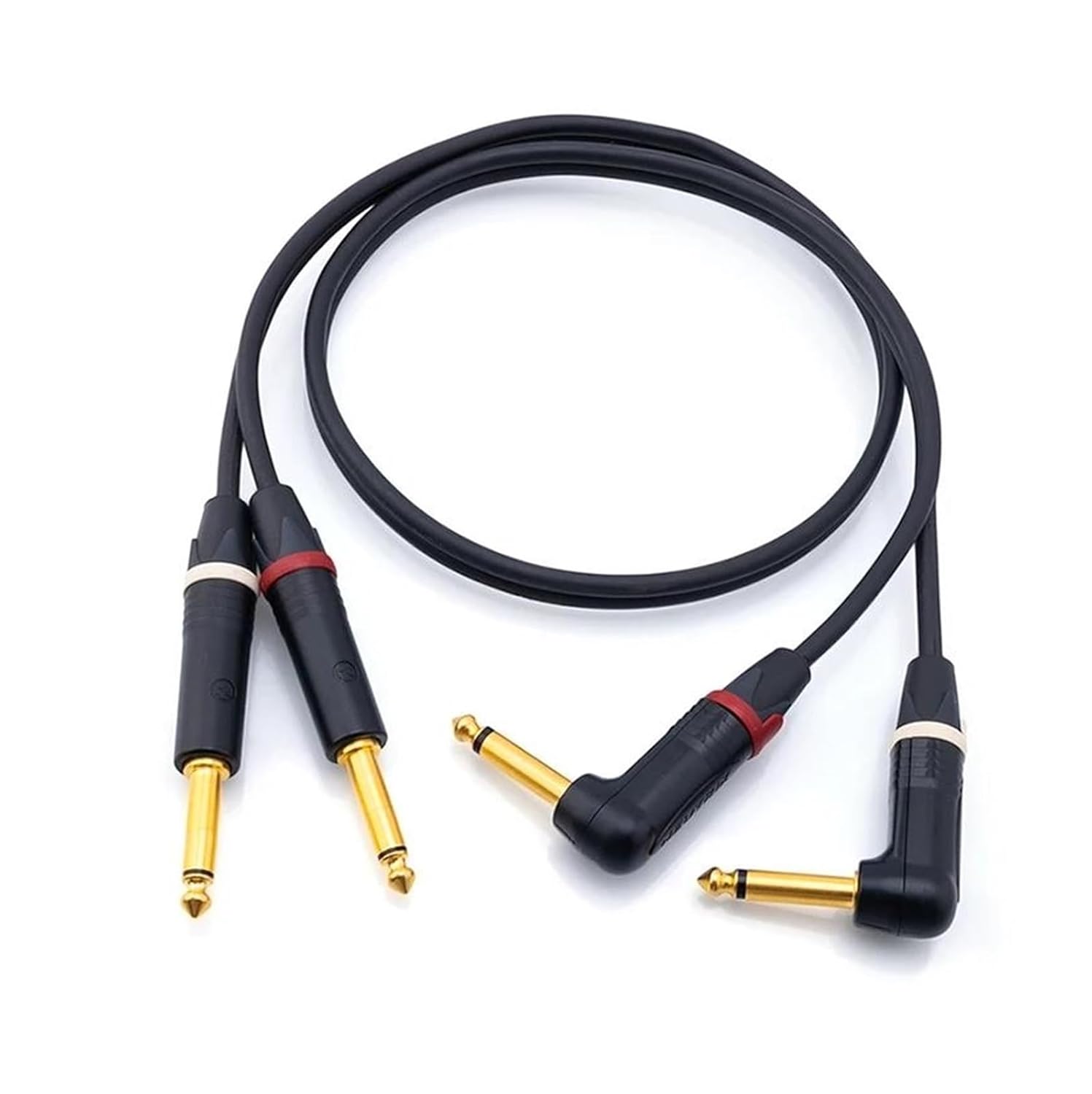 Pro Audio Cable TS Cable 6.5mm Jack Male to Male Cable for Guitar Electric Piano Mixer Stereo Amplifier Speaker(L-R,300Cm)