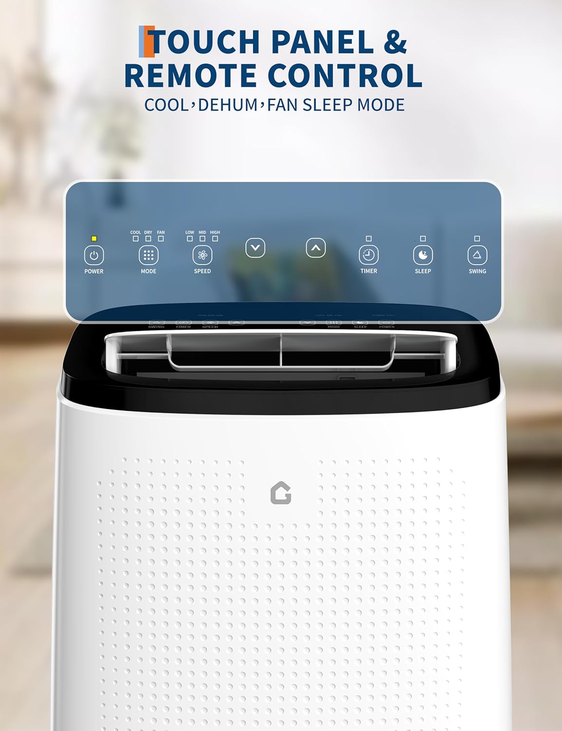 14,000 BTU Portable Air Conditioners - Cools Up to 750 Sq.Ft, 3-IN-1 Free Standing AC Unit Fan Dehumidifier Remote Control, Window Kit, Smart/Sleep Mode 24H Timer (14000BTU Style 3)