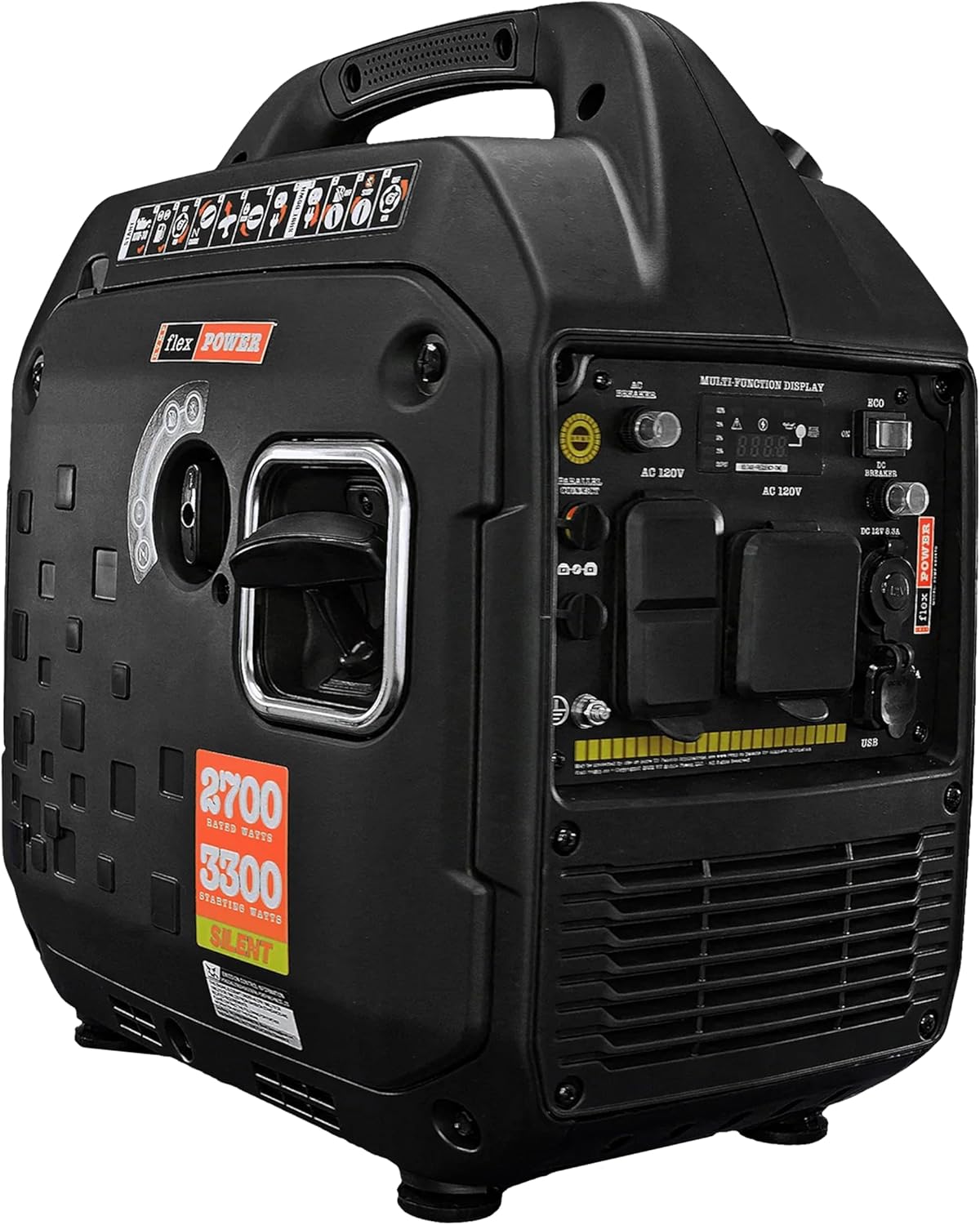 Flex Power® 3300i Silent Inverter Generator. 3300 watt | RVMP Flex Power 3300i | Hand Recoil | Silent Inverter | Portable Generator for RVs | Reliable and Clean Power