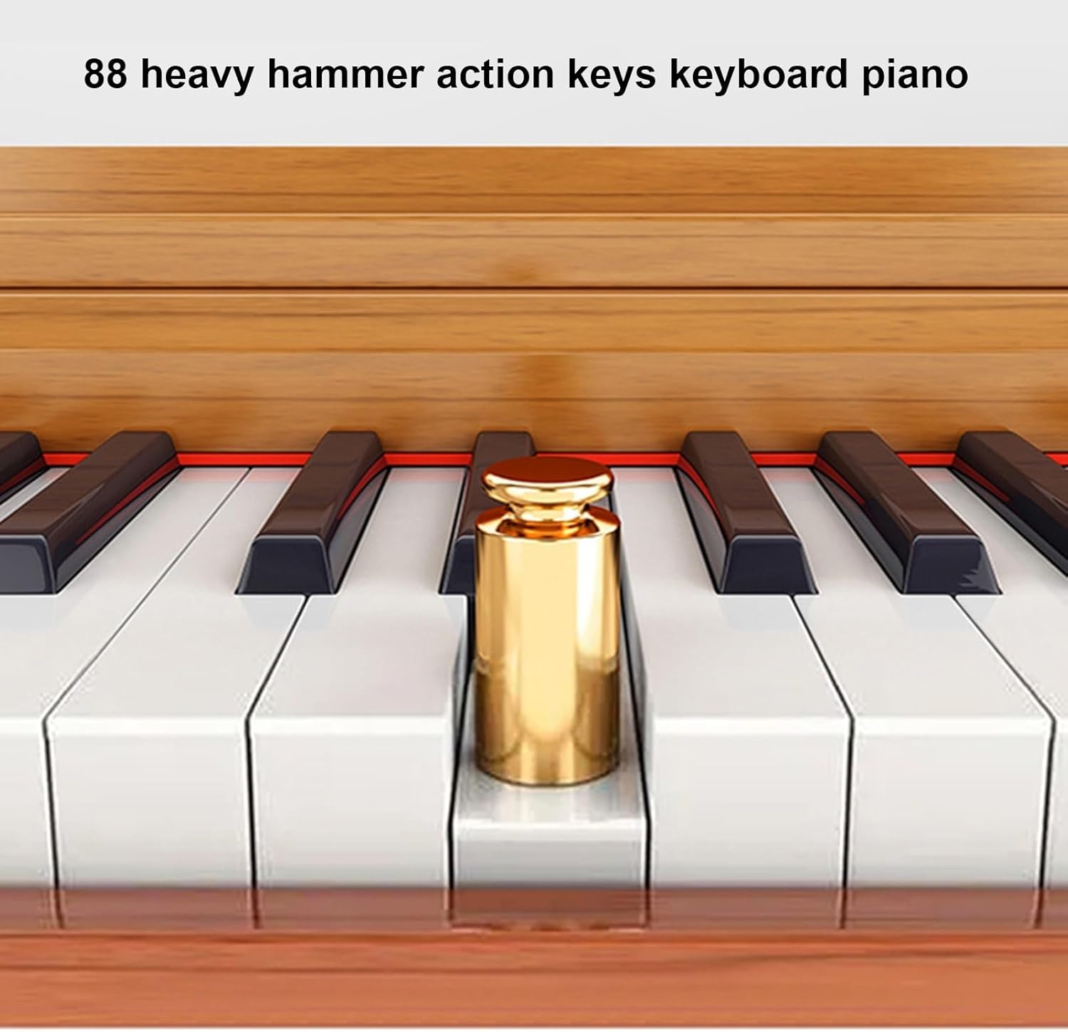 Hammer-action Keyboards Digital Piano 88 Key Weighted Keyboard Piano Built-in Speakers Full Size Electric Piano For Beginner Adults With Triple Pedal And MIDI Connecting(White)