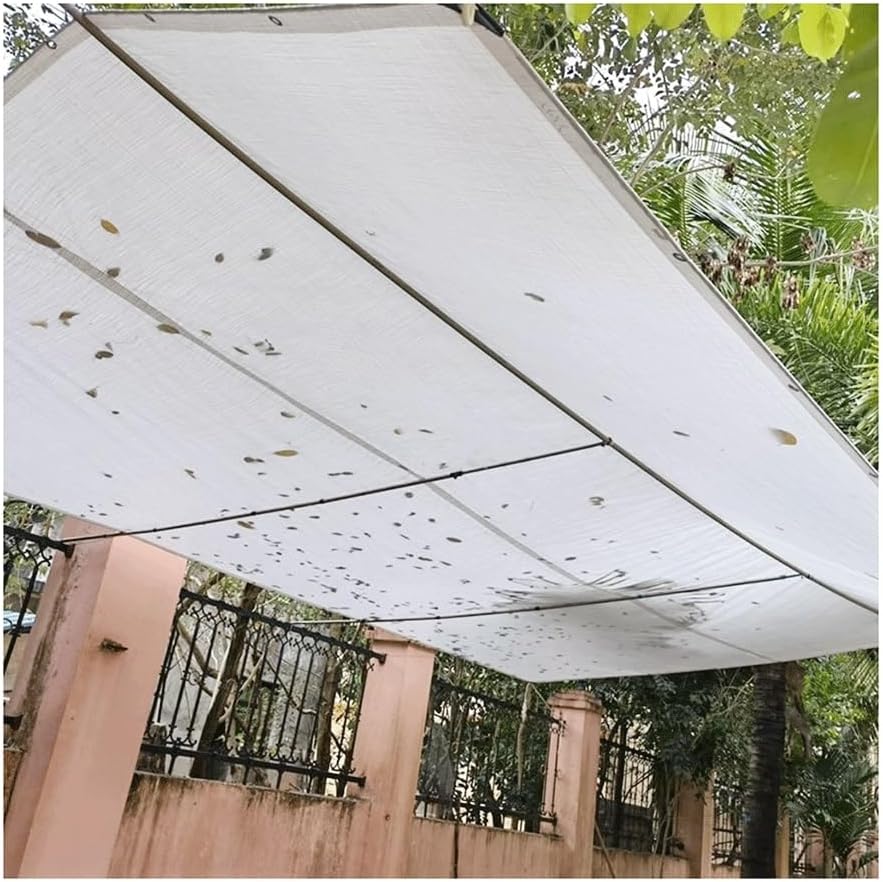 230GSM Outdoor Waterproof White PE Tarpaulin, for Garden Gazebo Canopy Awnings Furniture Car Cover Camping Tent Rain Fly Tarp Accessories(6mx10m)