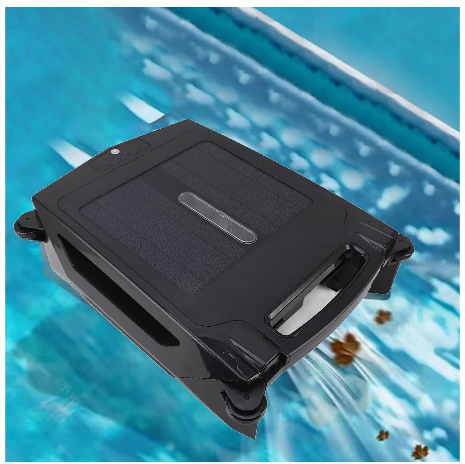 Robotic Solar Pool Skimmer Cleaner, Pool Cleaner Dual Mode, Smart Obstacle Avoidance, IPX7 Waterproof Pool Surface Cleaner Robot, for All Swimming Pool