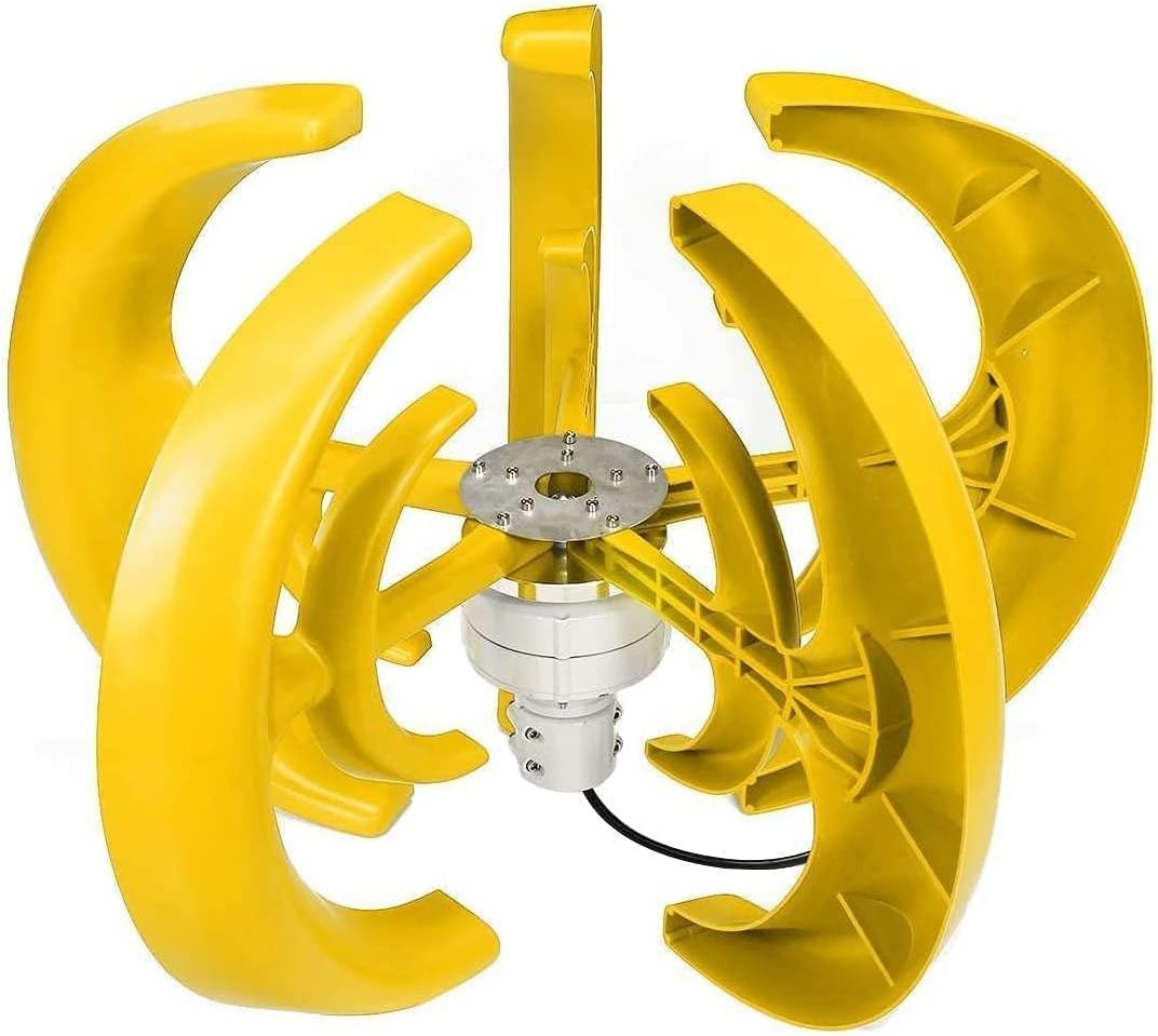 Horizontal Home 4000W Wind Turbines Wind Generator Power Windmill Energy Turbines Charge, 5 Blades for Home Camping