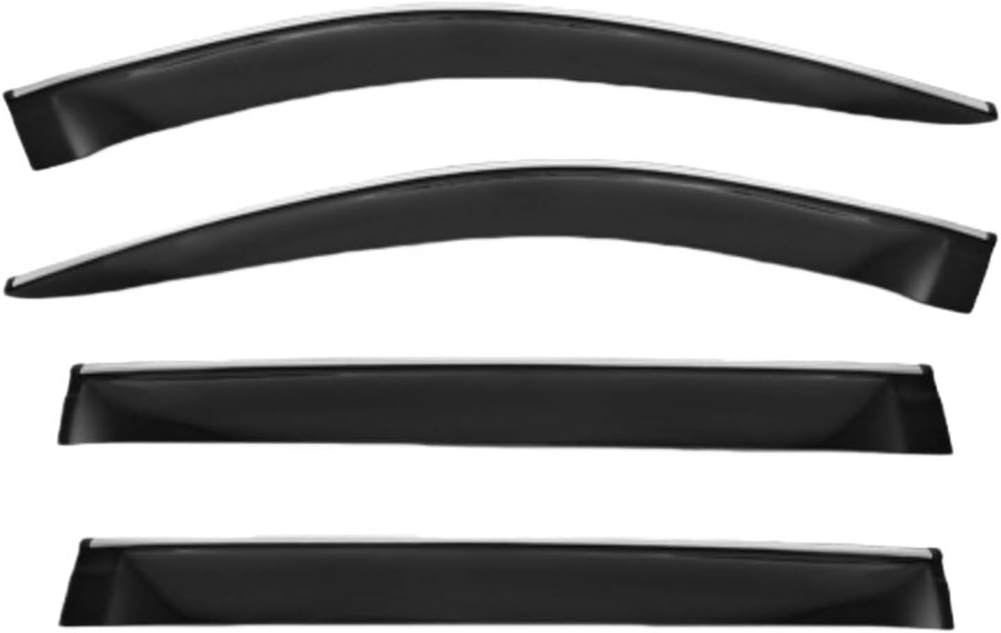 Window Deflectors for Benz GL-Class MK1-X164 2006-2012, Sun Rain Guard Window Visors Vent Shades with Bright Stripes Car Accessories