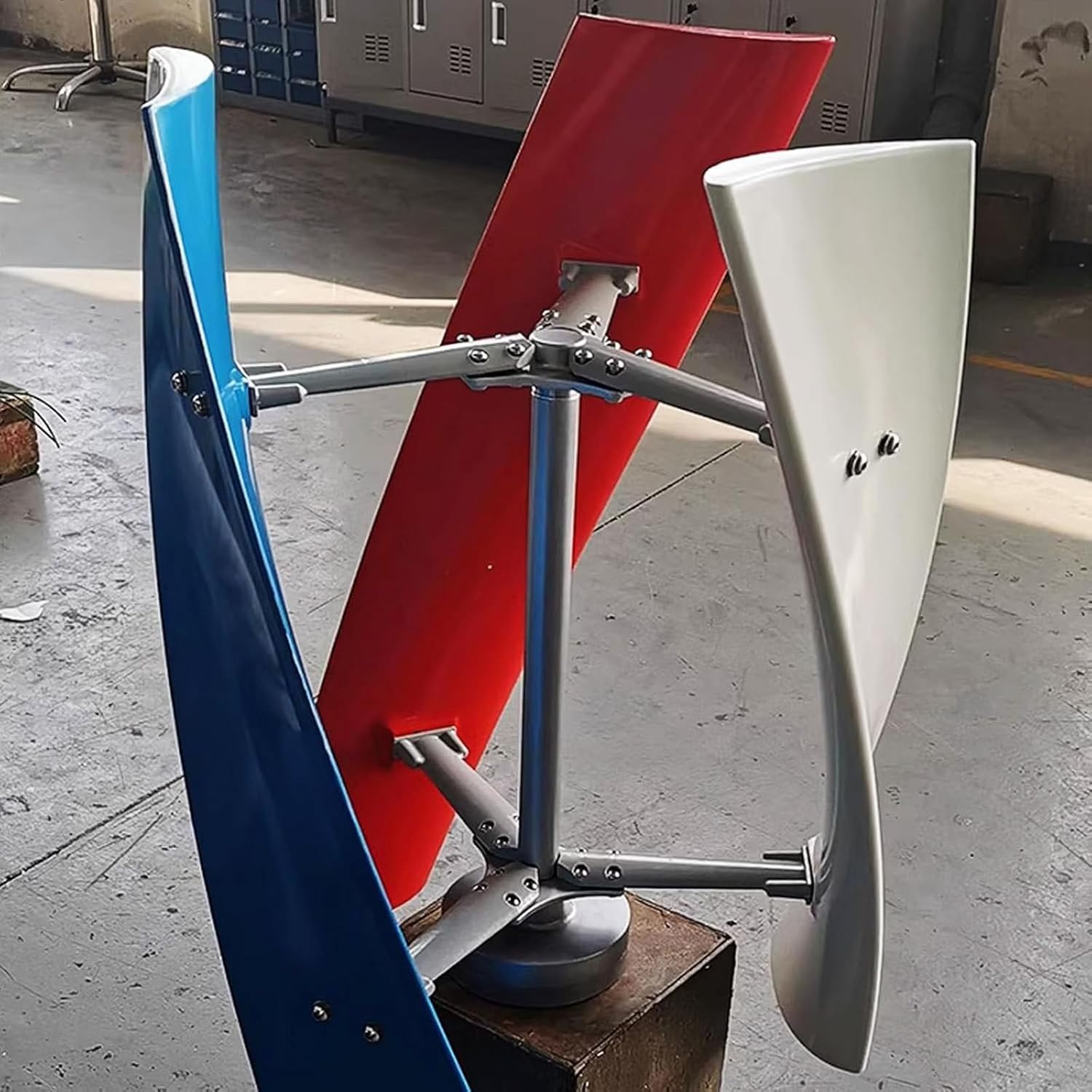 Wind Turbine Generator 3000W with MPPT Controller,with 3 Blades,Power Vertical Axis Wind Turbine,Hybrid Wind Solar System,Electricity Producer Equipment for Boats,Street Lighting 24V