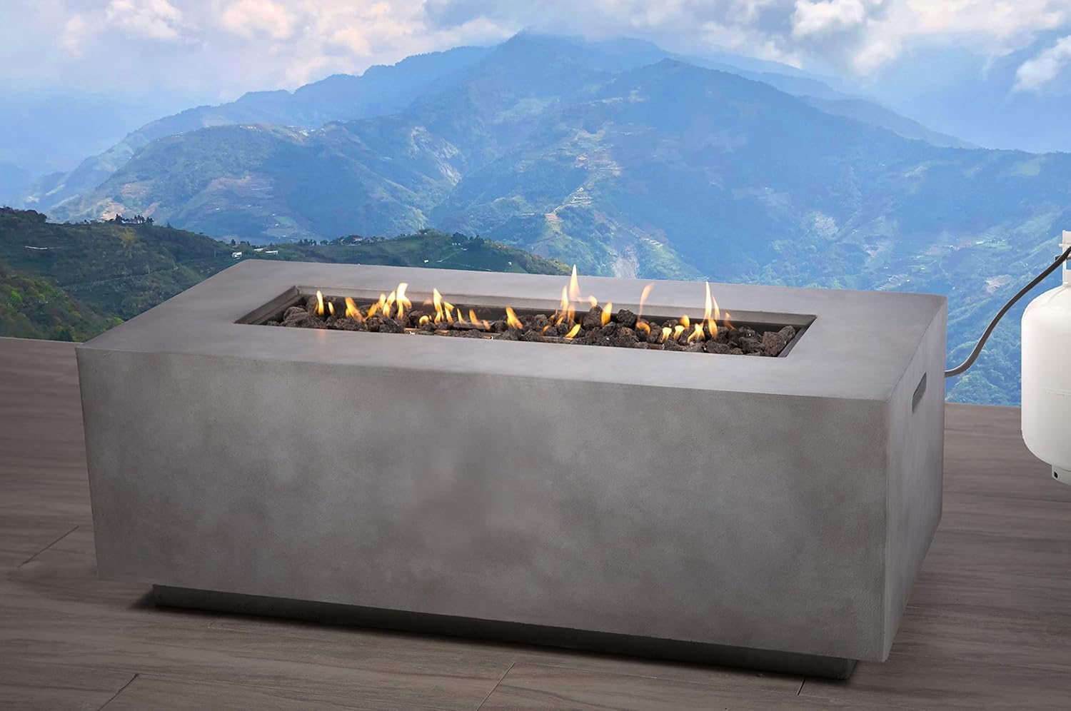 GOWE Concrete Propane/Natural Gas Fire Pit Table