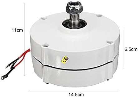 Wind Turbine Generator Kit, Wind Turbine Generator Motor 6000W 12V 24V 3 Phase Gearless Permanent Magnet AC Alternator for Wind Water Turbine Diesel Engine for Hybrid Solar Wind System(24V)