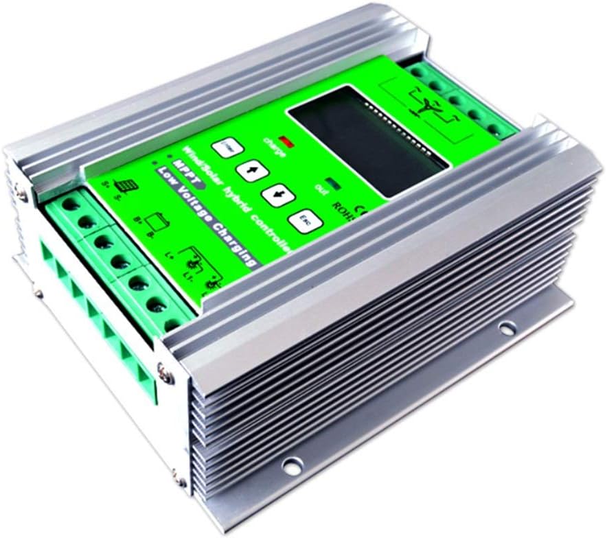 1400W MPPT Wind Turbine Solar Charge Controller 800W Wind Turbine 600W Solar Charge Controller 12V/24V Auto Boost Hybrid Controller with Free Dump Load Solar Controller