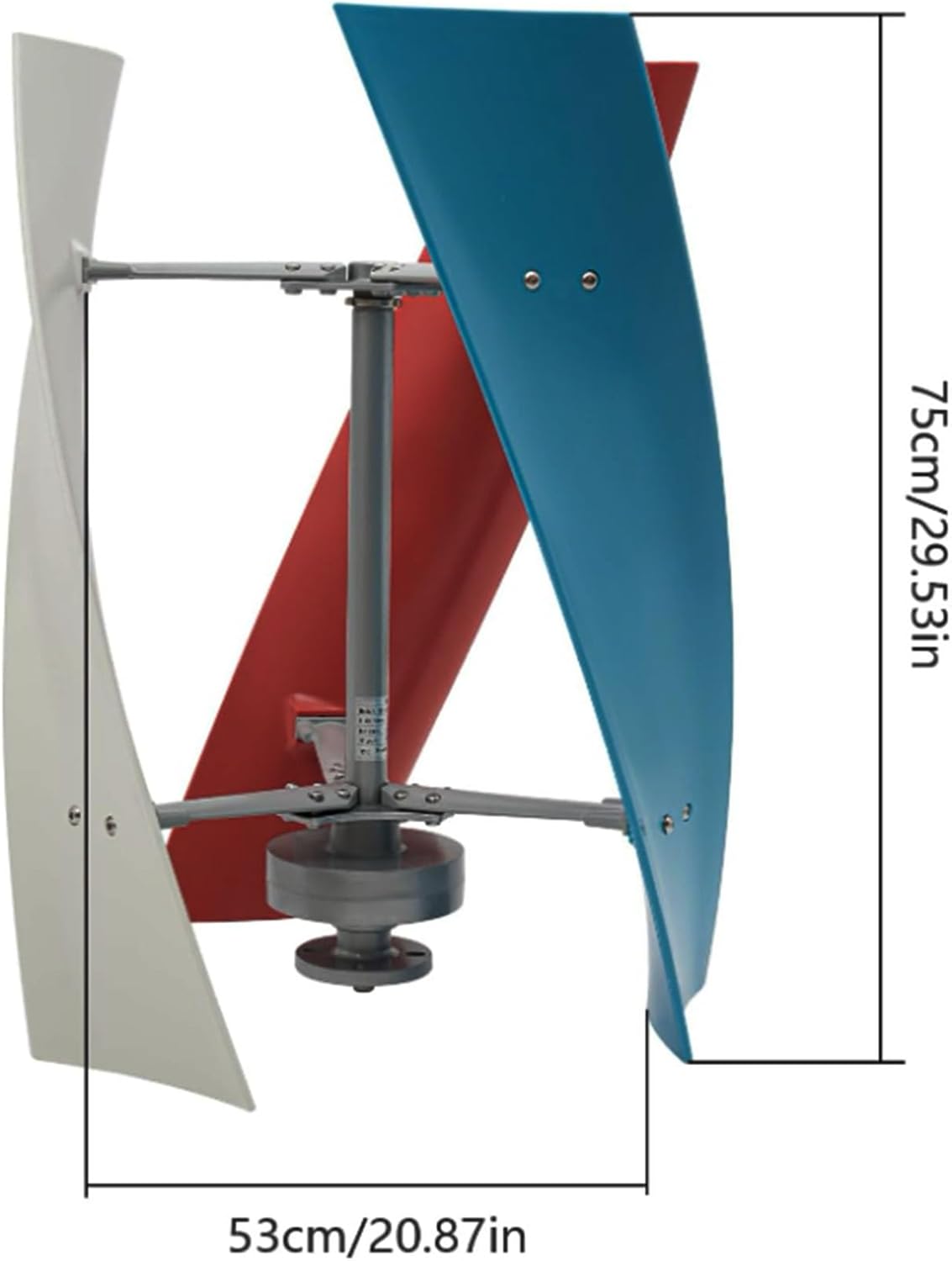 48V, 800W Wind-Solar Hybrid Vertical axis Wind Turbine, 12V-220V Magnetic levitation Vertical Generator, Suitable for Home, Ship, Garden and Outdoor