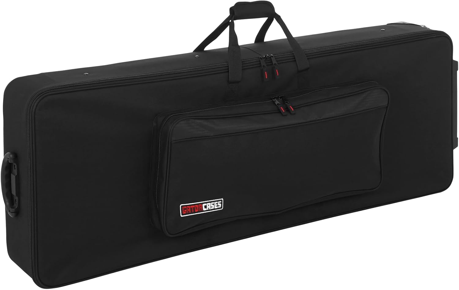 Gator Cases Lightweight Keyboard Case with Pull Handle and Wheels, Fits 76-Note Keyboards (GK-76)