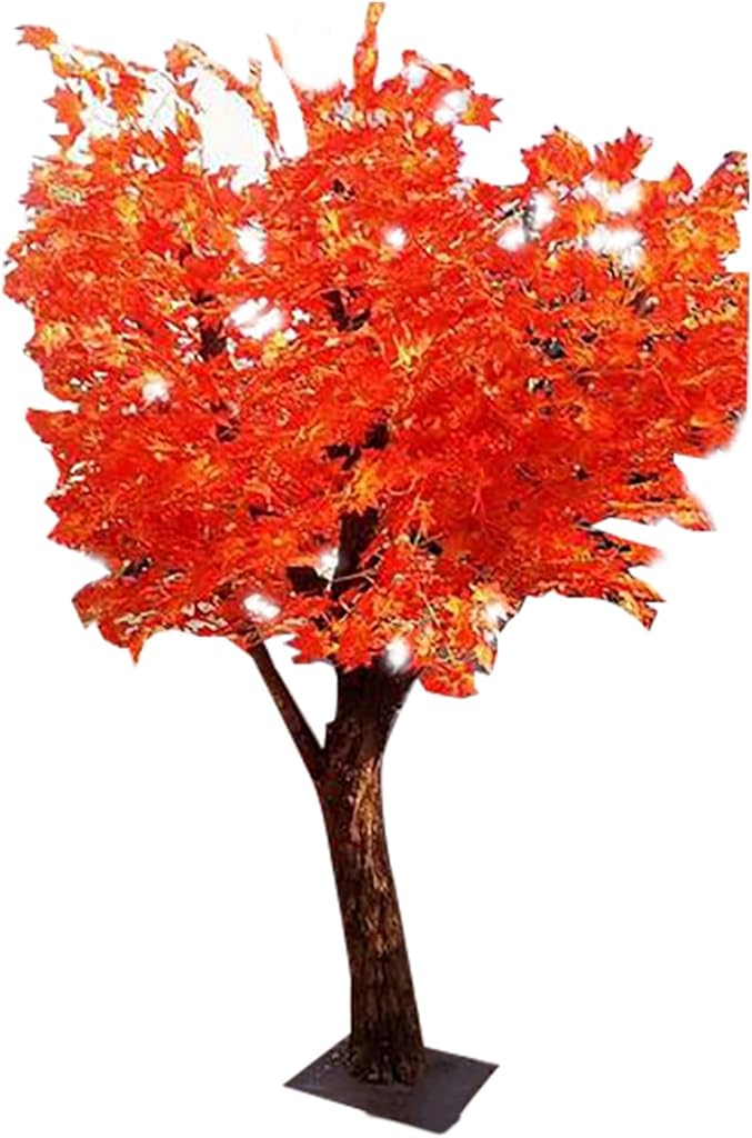 Artificial Red Maple Tree for Indoor Use, Large Luxury Faux Plant for Hotel, Mall & Office Decor(10ft)