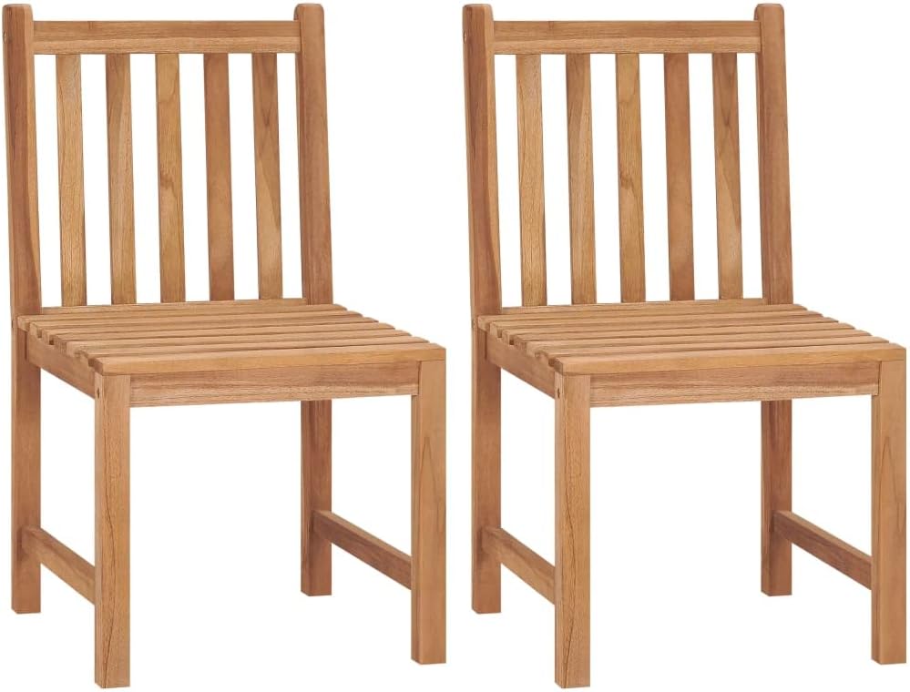 Patio Chairs 2 pcs Solid Teak Wood,Indulge in Ultimate Relaxation with Our HeavyDuty Teak Patio Chair Set Outdoor Furniture, Outdoor Chairs