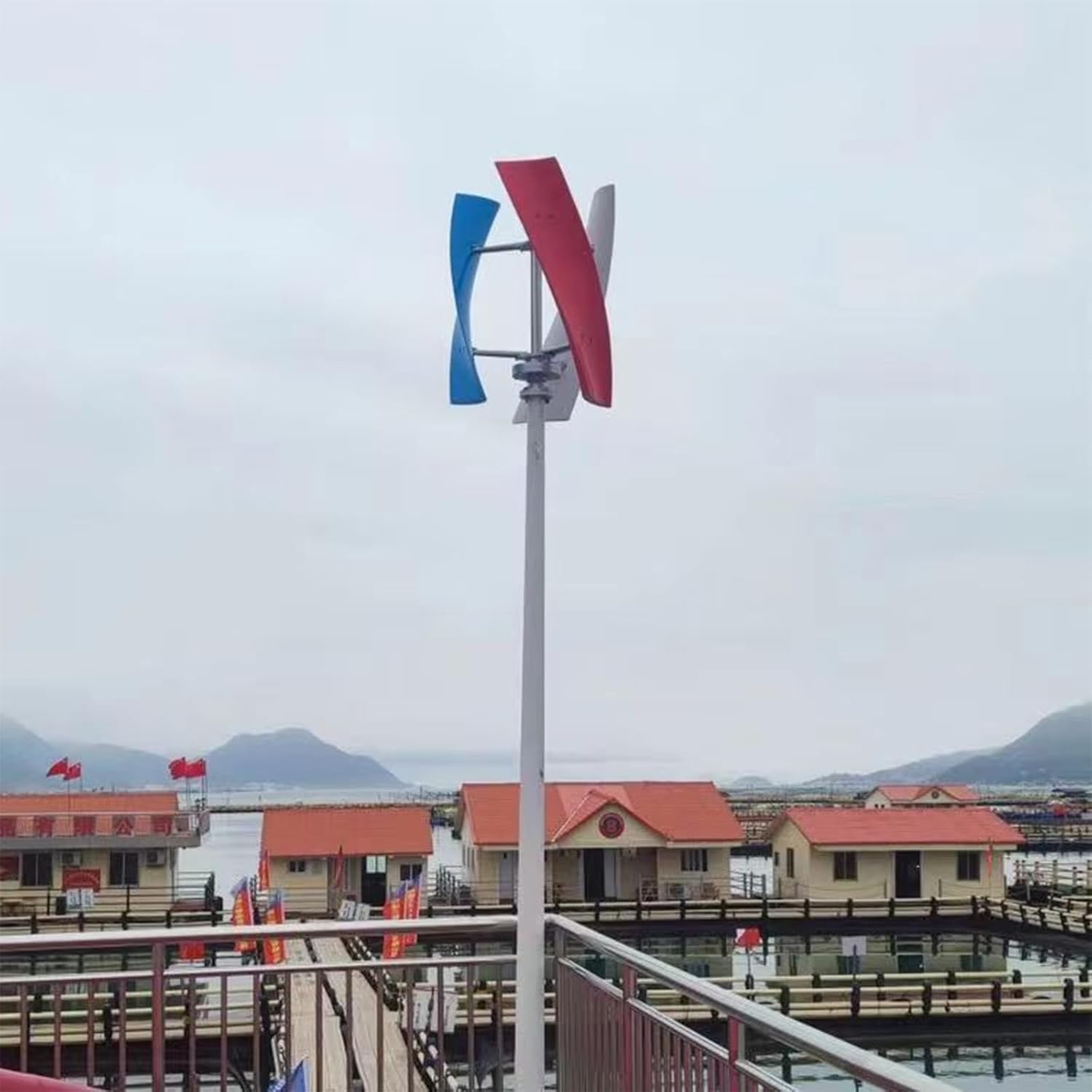 CAJUCA 3000W Helical Magnetic Suspension Axis Vertical Wind Turbine Wind Generator Windmill Magnetic Suspension Wind Turbine Generator