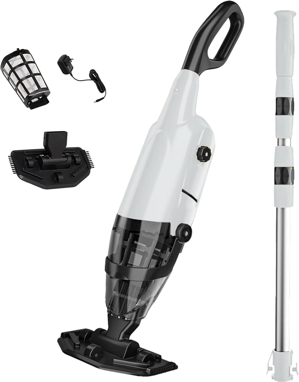 Cordless Pool Vacuum Cleaner for Above Ground Pool & In Ground Rechargeable Pool Vacuum Cleaner - 90 Mins Runtime, with 69