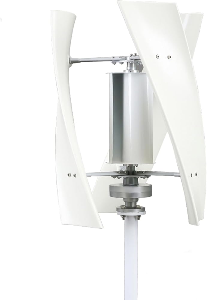 2000W Vertical Wind Turbine Generator Set,12V 24V 48V 220V Windmill Maglev Generator 3Blades Suitable for Courtyard and Garden Lighting(White)