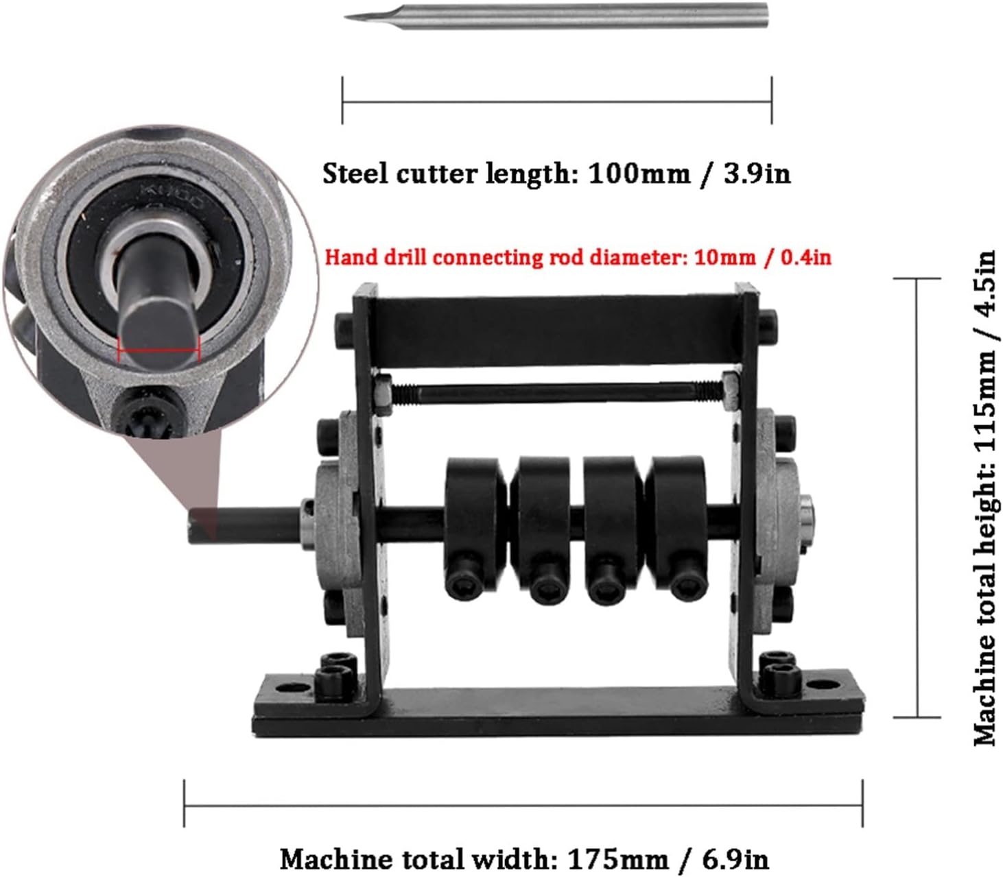 Portable Manual Wire Stripping Machine Scrap Cable Peeling Machines Stripper for 1~30mm Utility Hand Tool Connect Electric Drill with Efficiency(1500W with control)