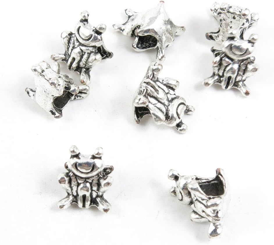 760 Pieces Antique Silver Tone Jewelry Making Charms Findings Fashion Wholesale Supplies Pendant Lots Bulk Supply SC2848 Frog Prince Loose Beads