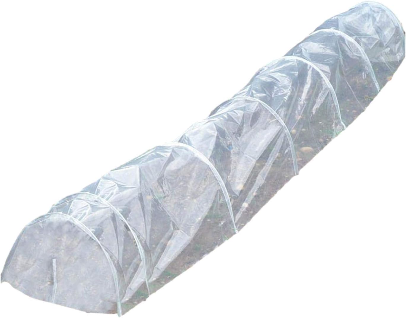 genral Transparent PE Grow Tunnel with Arched Steel Wire | 500x60x40cm Garden Tunnel Greenhouse Plants Grow House Cold-Proof and Keep Warm to Protect Vegetables