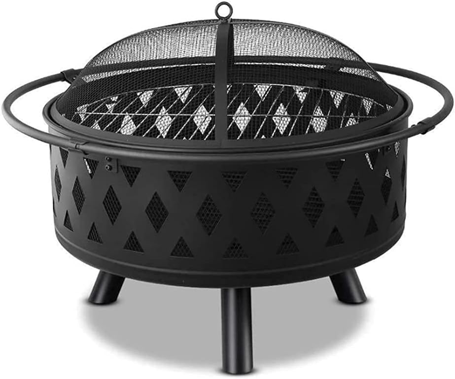 Outdoor Fire Brazier Outdoor Party Bonfire Basin Firewood Stove Grill Courtyard Barbecue Grill Charcoal Heating Barbecue BBQ Fire Pit Easy to Use