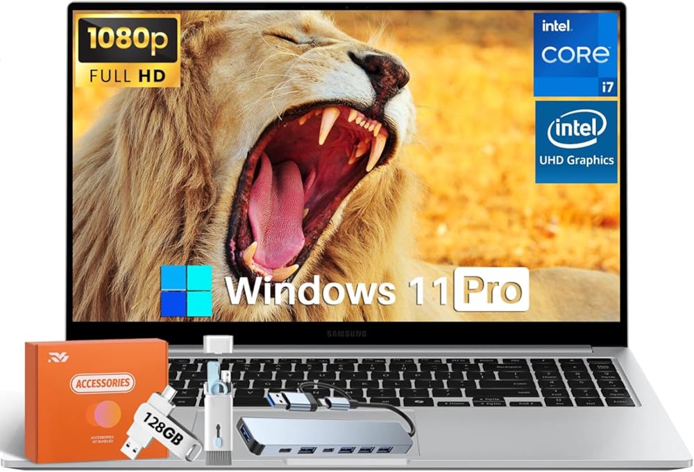 Samsung Galaxy Book4 Business Laptop, Copilot AI PC, Intel 10-Core 7-150U (Beats i7-1335U), 15.6