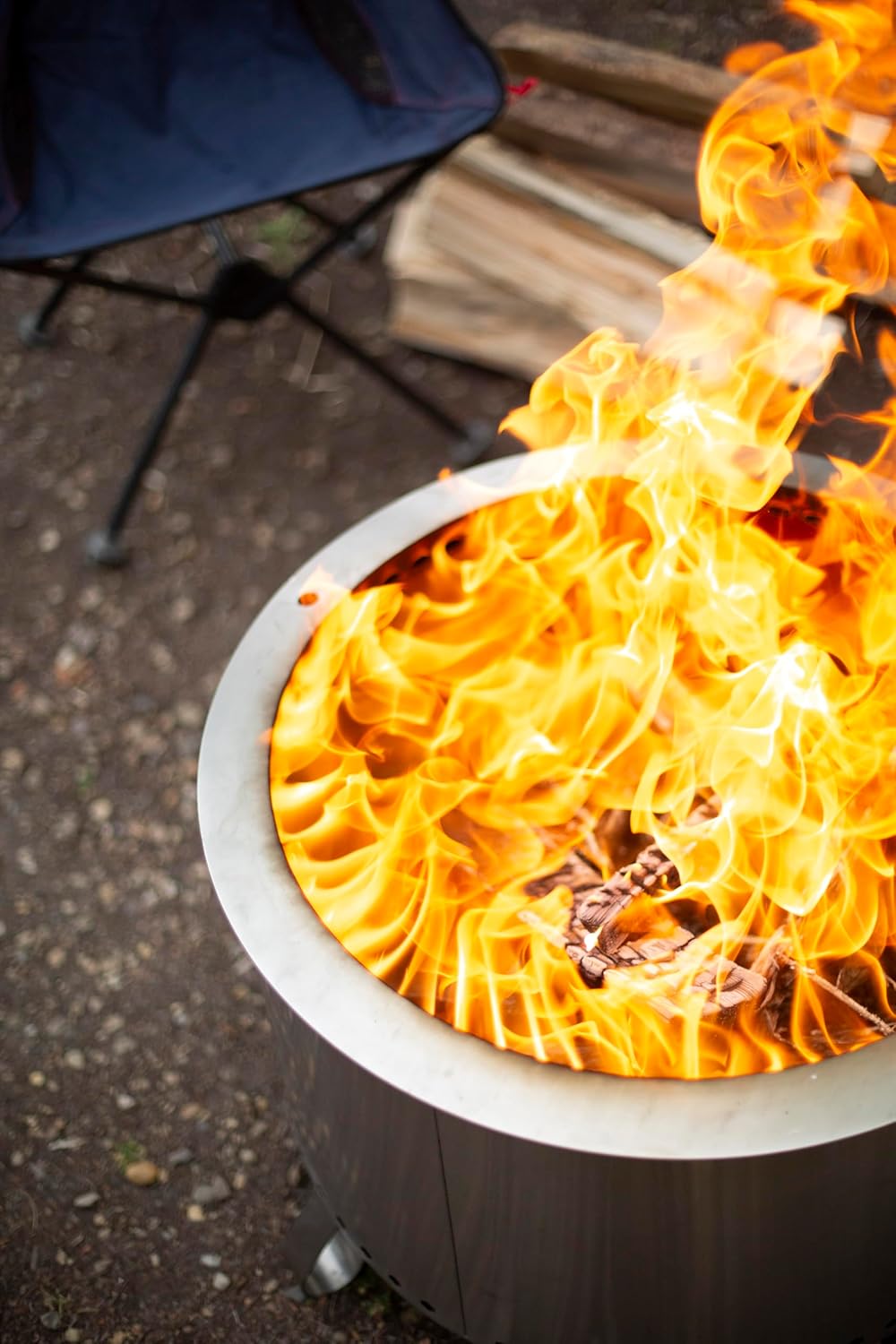 Coulee Colorado XL Smokeless Fire Pit - Versatile Multi-Fuel Fire Pit with Adjustable Swivel Grill, Cover, and Fire Tool, Featuring A Better Burn™, Perfect for Patio, Camping, and Backyard