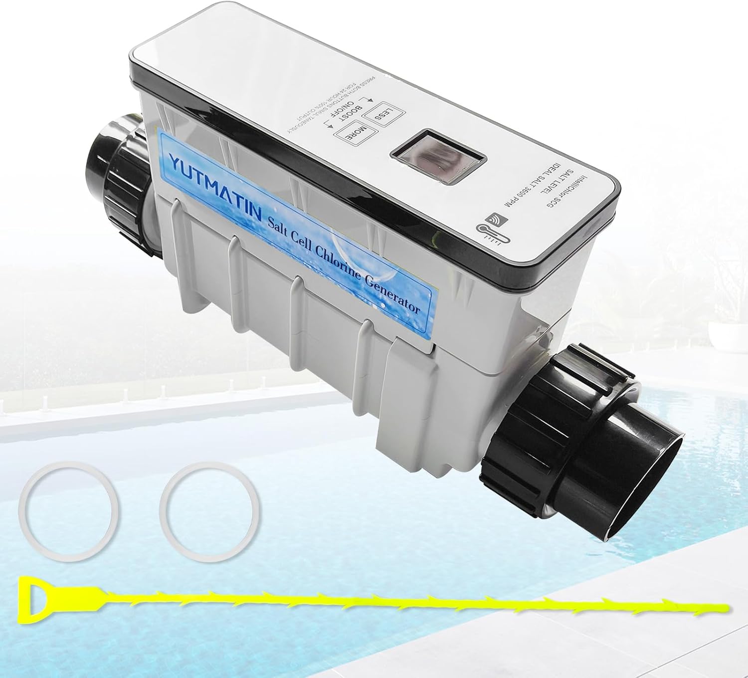 Upgraded IC40 EC-520555 Salt ChIorination Cell Generator Compatible with Pentair Intellichlor IC40 Chlorine Generator, Up to 40000 gallons Swimming Pools, Replace# 520555