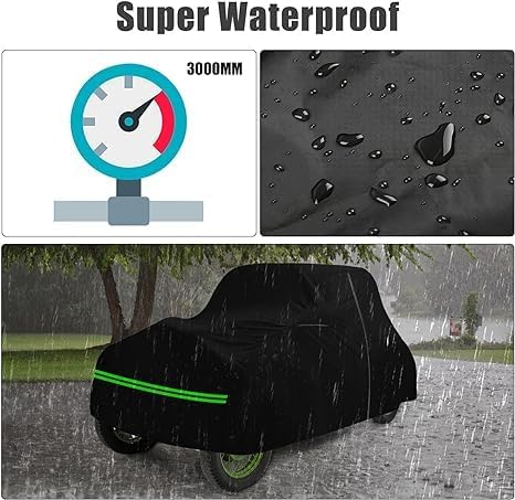 Old Classic Car Cover Waterproof Compatible with Ford Model A Coupe/Roadster 1928-1931 Accessories, 210T Black All Weather Car Covers with Zipper&Lock for Car Dust Snow Rain Hail Protection
