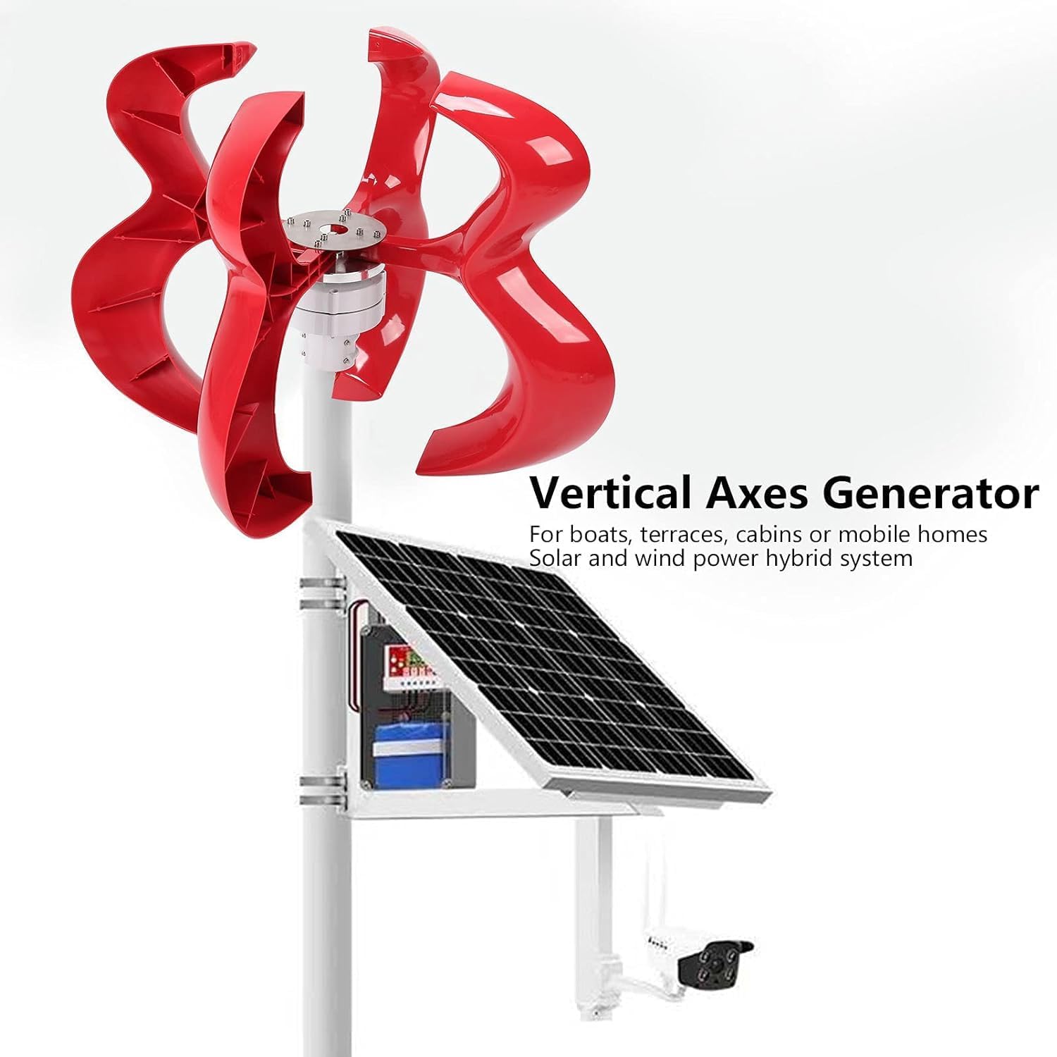 CAJUCA 9000W Wind Power,4-Blade Wind Wind Power Generator Generator 4 Blade Energy Utilization Vertical Axes Gourd Wind Solar Power