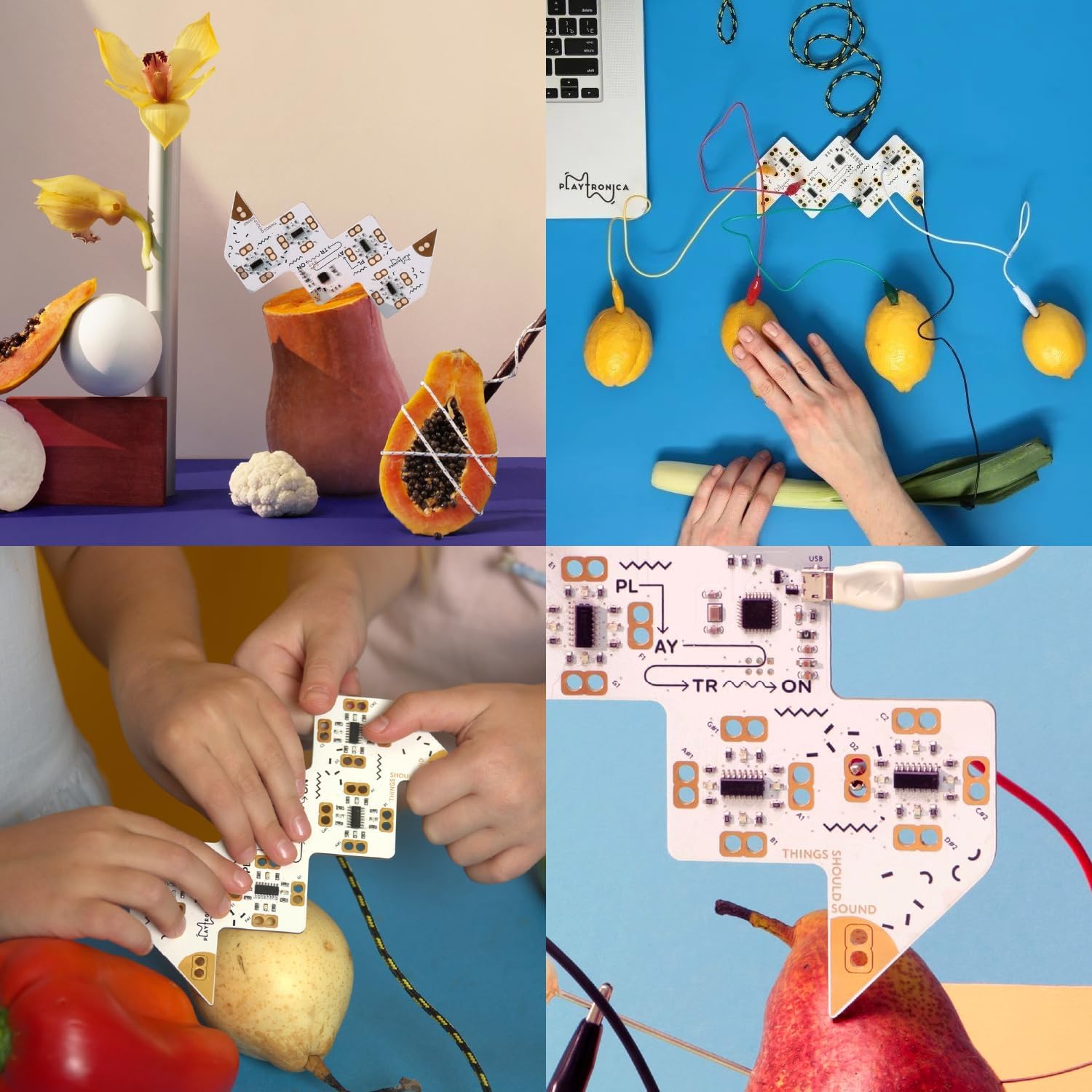 Playtron MIDI Controller, Connect up to 16 Conductive Objects and Turn Everything from Fruit to Metal into a Musical Instrument Soundbrenner