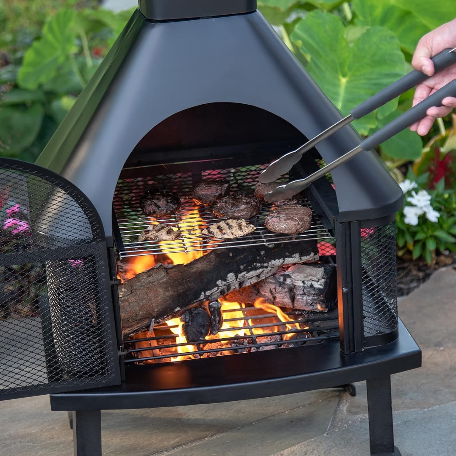 Endless Summer, Wood Burning Outdoor Fire House with Chimney