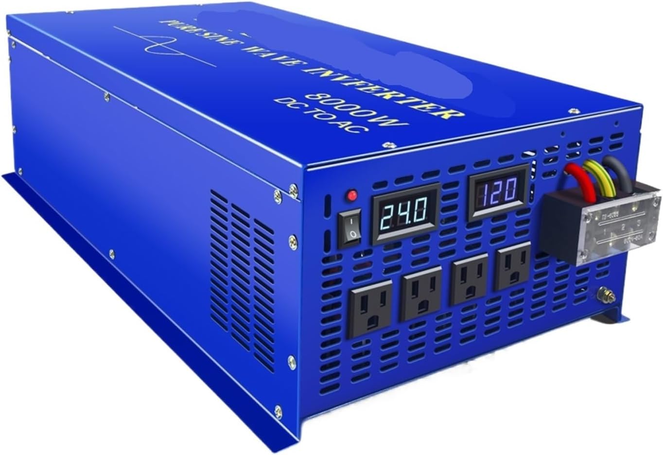 Off Grid Pure Sine Wave Inverter Power 8000W 24V 220V Solar Panel Inverter Voltage Converter 12V/48V/72V DC to 120V/230V/240V AC(110V,110V)