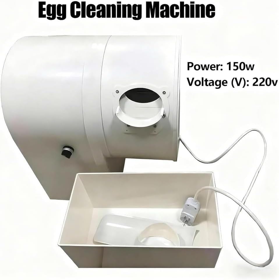 Electric Egg Washing Machine, Fully Automatic Washing Machine, Commercial Egg Surface Cleaning System, Suitable for Farms, Restaurants, and Home Use