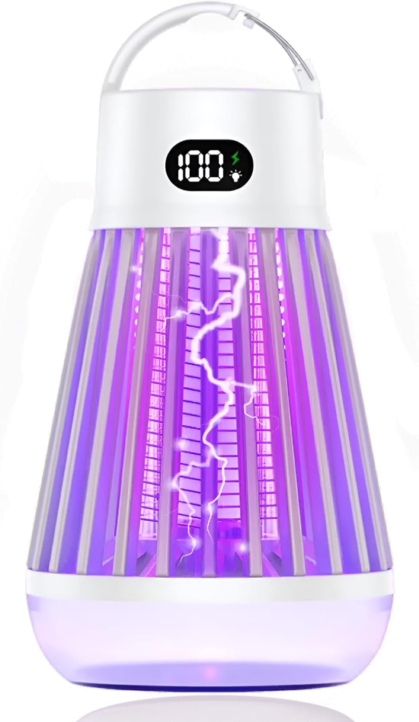 Zappify Zapper Pro 2 Pack Portable Bug Zapper, Indoor & Outdoor, Cordless Rechargeable Mosquito Zapper, Hanging Hook, 1500V High Voltage, Trap for Fly, Insect, Mosquito & Bugs