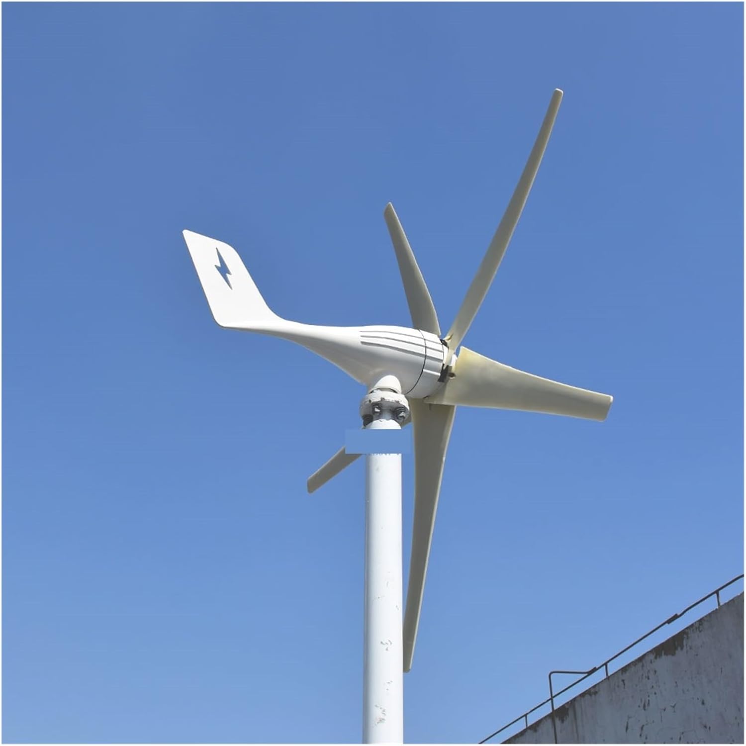 7kw Horizontal Wind Turbine Generator 24V 48V 96V Magnetic Dynamo Strong Power Inverter Output for Home Low Starting Speed for Home(Wind Turbine only,24V_5000W)