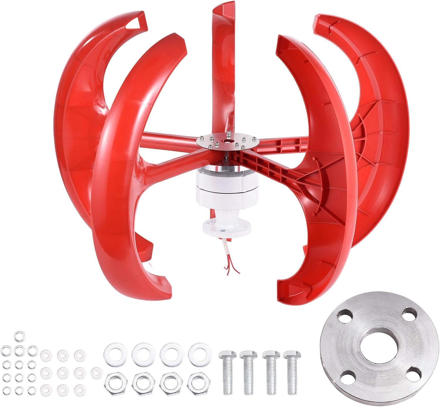 Home Wind Turbine | Wind Turbine with Controller, Flange Plate | 12 V/24 V 5 Leaves Windmill Generator Kit for Street Lighting, Home