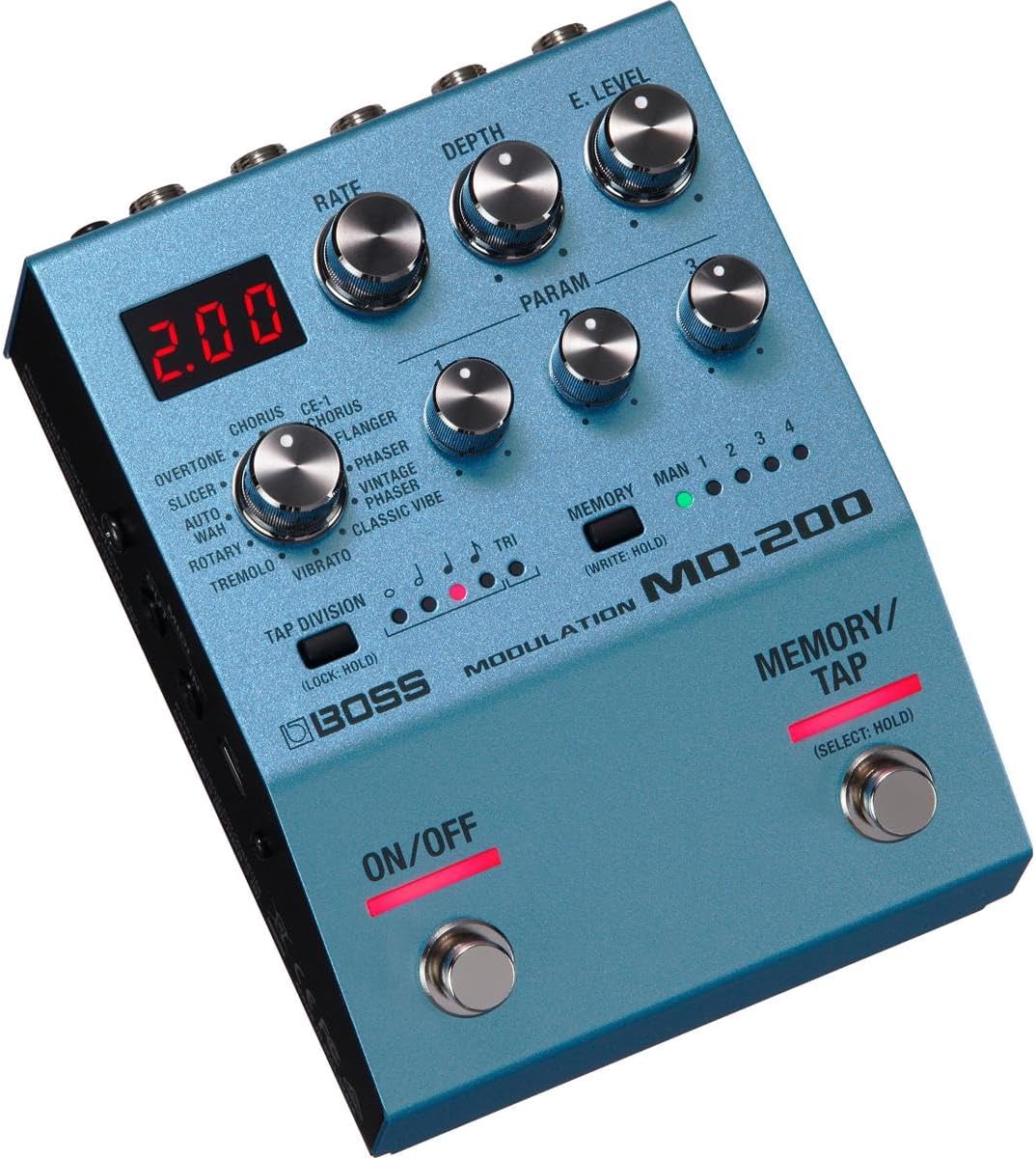 BOSS MD-200 Premium Quality Modulation Guitar Pedal, Blue (MD-200)