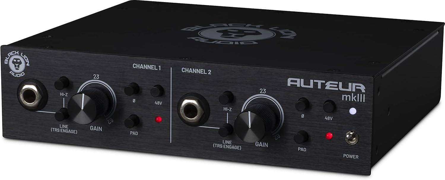 Black Lion Audio Auteur MK3 Dual Channel Microphone Preamp