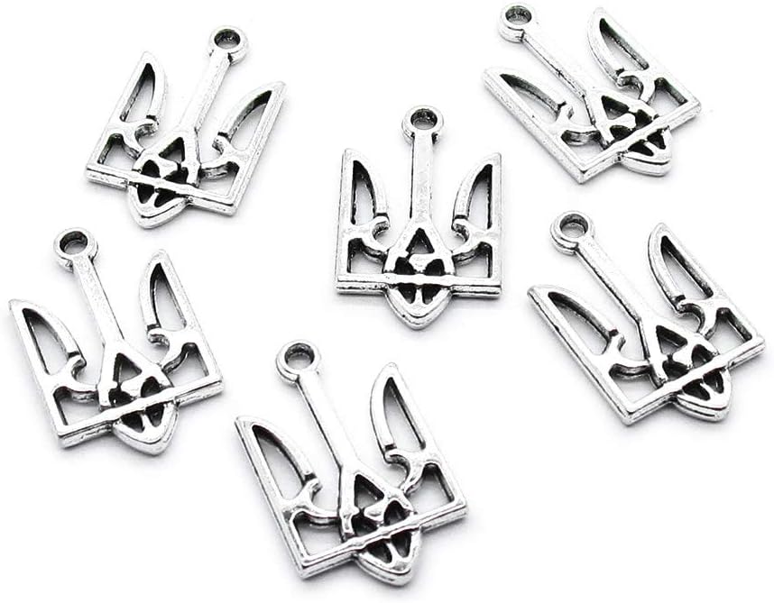 530 pcs Antique Silver Plated Jewelry Charms Findings Craft Making Vintage Beading QT6G7E Candlestick