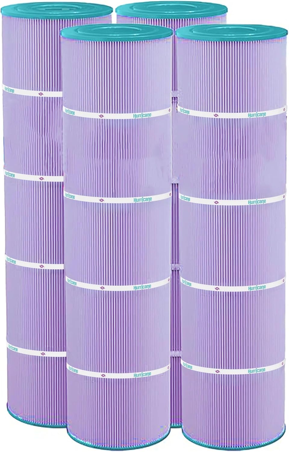 Hurricane HF7459-04 Platinum Purple Pool Filter Cartridge, 4 Pack – Fits Pleatco PJAN85, Unicel C-7459, Filbur FC-0800, Jandy CCL340/CV340