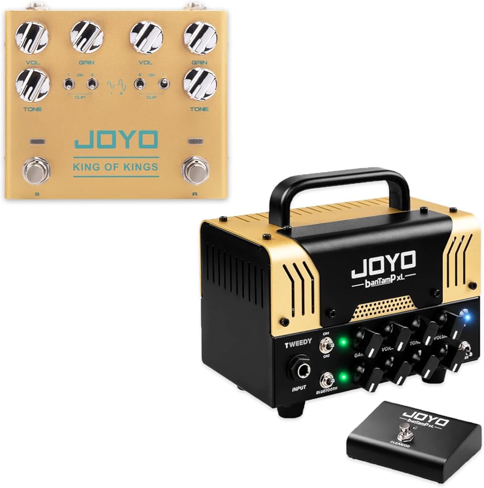 JOYO R-20 Dual Crunch Overdrive Effect Pedal and Tweedy Amplifier Tueb Head 20 Watt Preamp 2 Channel Hybrid